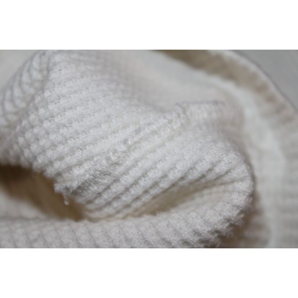 Abercrombie & Fitch Soft AF Cozy Cream Collared Long Sleeve V-Neck Sweater Sz L - Picture 4 of 6